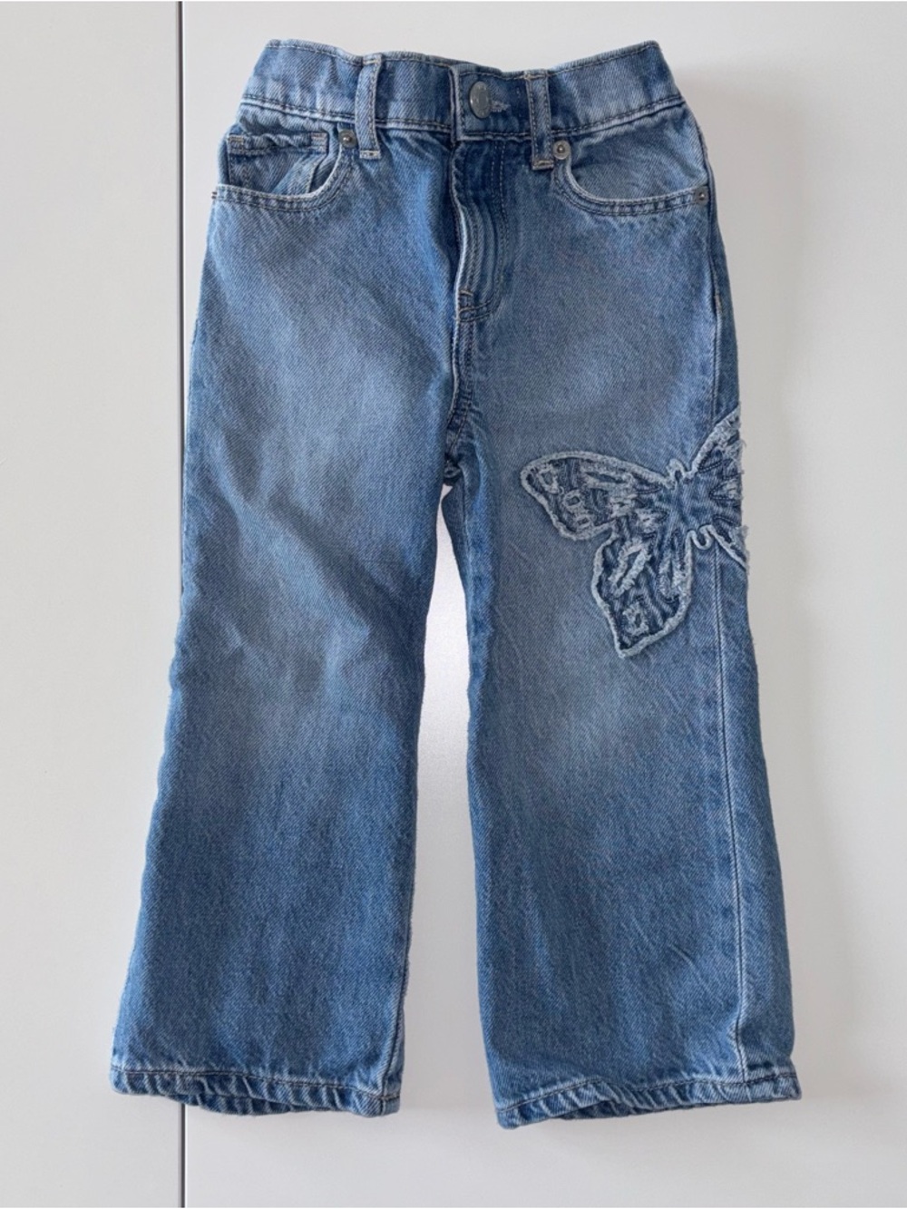 baby GAP Blue Jeans with Butterfly Patch